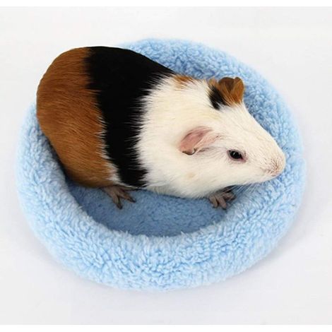 1pc Doux, Confortable Rond en Polaire Chaud Hamster Lit Tapis de Sommeil pour Rat, Hérisson, écureuil, Cochon d'Inde, Les Petits Animaux (1/5)