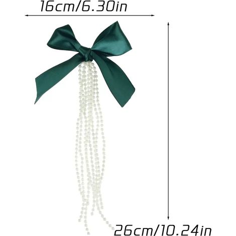 Collier de perles pour sapin de Noël, accessoire nœud papillon, guirlande de strass, décoration pour les fêtes de fin d'année, ambiance de Noël