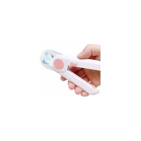 Coupe Ongle Chien Chat, Professionnel Coupe Griffes pour Animaux de Compagnie, avec des Lumières LED et Protection Contre Les éclaboussures, pour Les Animaux De Petite et Moyenne (Rose) (1/5)