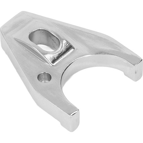 Satz mit 2 gebürsteten, verchromten Aluminium-Verteilerhalterungen inklusive Schrauben, Ersatz für Chevy V8 V6, robust und verstellbar (1/5)