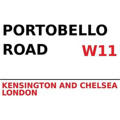 Panneau en bois 30x40 cm Londres Portobello Road W11 Kensington (1/3)