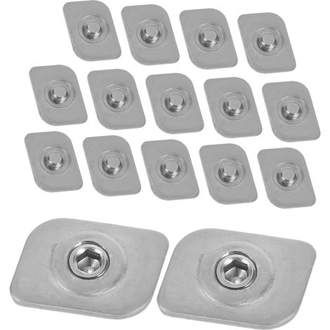 Lot De 16 Plaques De Fixation Pour Limiteur De Fenêtre Verrous De Porte Coulissante Accessoires Pour Portes Et Fenêtres Limiteurs De Sécurité Pièces De Rechange (1/5)