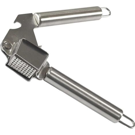 1 Presse-Ail Inox, Levier Ergonomique, Décapsuleur Intégré, Démontable, Pour Cuisine Quotidienne (1/5)