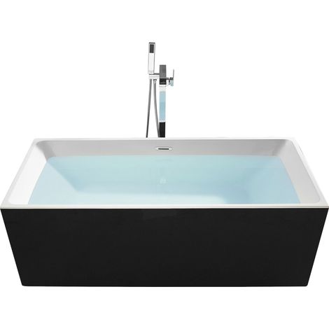 Freistehende Badewanne RIOS 170 x 80 cm Schwarz (1/5)