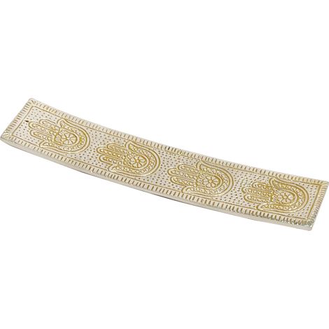 Signes Grimalt Plato Regalo  Plato Alargado Mano Fatima Complementos Natura Blanco 5x23x1cm 30469