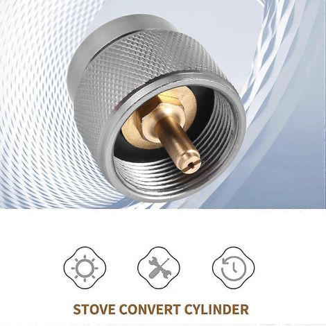 Campingkocher-Adapter für 1-Pfund-Propangasflaschen (kleiner Tank) und Lindal-Ventil EN417 (Außengasflasche)