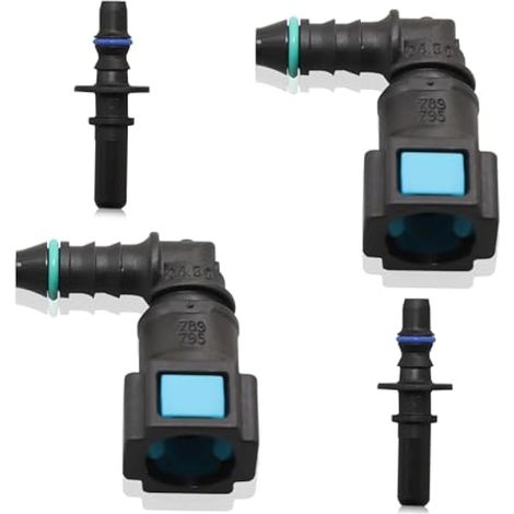 4Pcs Connecteur de Tuyau de Carburant de Voiture, Raccord Durite Essence 8mm, Adaptateur de Tuyau de Carburant Droit Femelle, Raccord Rapide Durite Essence,7.89mm Connecteur ID6 (1/5)