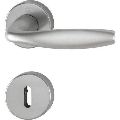 HOPPE Aluminium-Rosetten-Türgriff-Garnitur New York GRT-SST/F9/8/OB/37-42 - 3273215 (1/3)