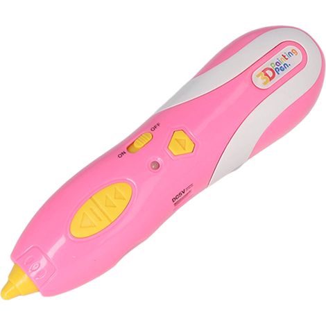 Stylo d'impression 3D basse température D0757B, stylo 3D stéréoscopique sans fil pour enfants, rose (1/5)
