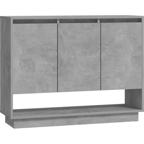 Buffet Meuble de rangement Gris béton 97x31x75 cm Bois d'ingénierie (1/5)
