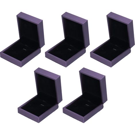 Lot de 5 boîtes d'emballage pour bijoux, élégantes et pratiques pour organiser vos boucles d'oreilles ou votre bijouterie. (1/5)