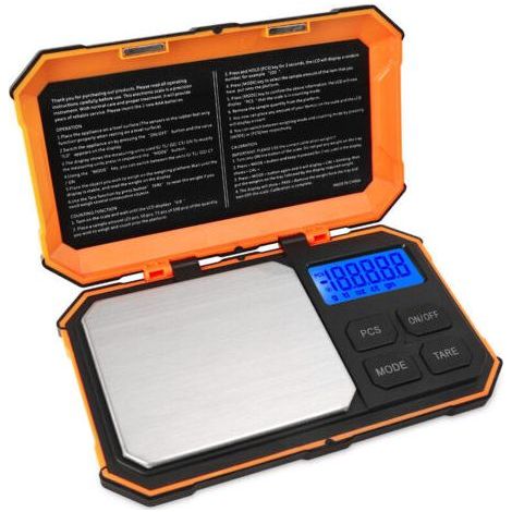 Ahlsen Präzisionswaage, 200 g/0,01 g, 50 g Kalibriergewicht, 0,01 g Präzisionswaage, Taschenwaage mit LCD-Anzeige, mit Tara-Funktion, Edelstahl (Batterie enthalten) (1/5)