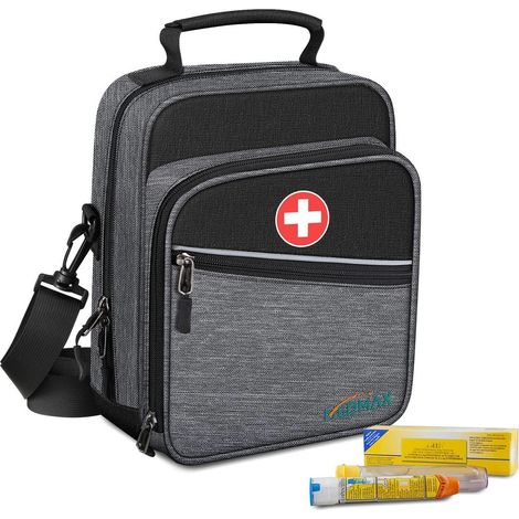 Medikamenten-Kühltasche mit isoliertem Fach für Insulin, EpiPen, Asthma-Inhalator (1/5)