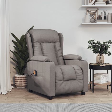 Chaise de bureau,Fauteuil de massage de bureau,Fauteuil Relax,Chaise Massage Taupe Tissu VDVM818871 (1/5)