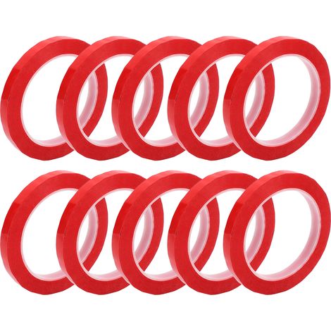 10 Stück PET-Klebeband, rot, isolierend, hochtemperaturbeständig, für Kondensatoren, 216,5 Fuß (1/5)