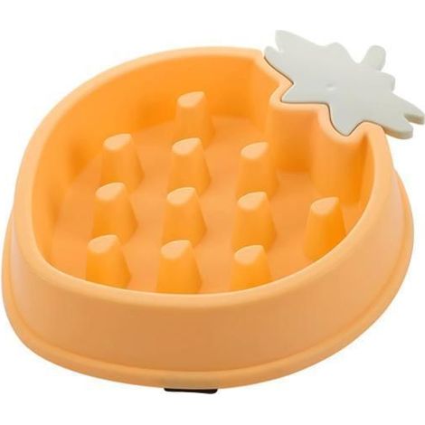 Gamelle anti-glouton pour chien - PP - Relief puzzle - Épaisse - 4 couleurs - Fraise 243 x 206 x 45 mm (1/5)