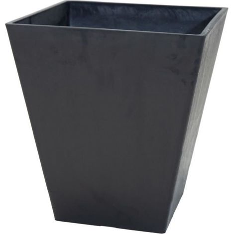 Olla - MEGA COLLECTIONS - Ecostone Square - 48 x 57 cm - Negro