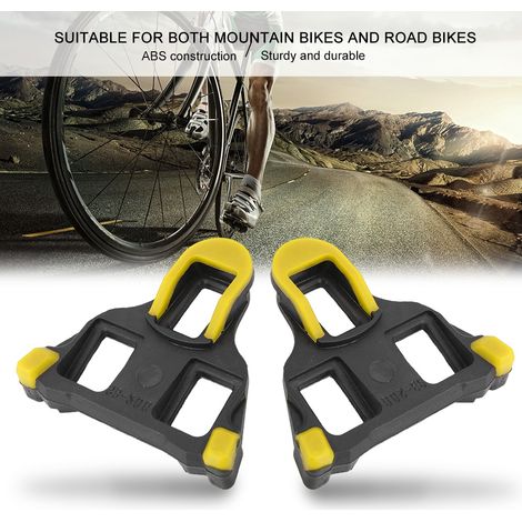 1 Paire de Cales de Sécurité pour VTT et Vélo de Route, Accessoire Vélo Antidérapant (Jaune) (1/5)