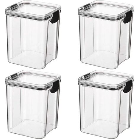 Set di 4 barattoli con coperchi, barattoli per caramelle, scatole per alimenti, contenitori per alimenti, zuccheriere, contenitori per alimenti (1/5)