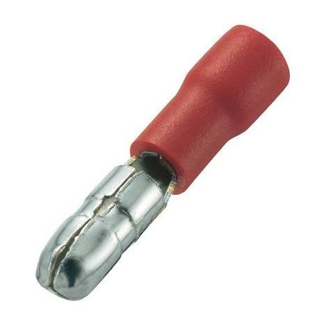 TRU COMPONENTS RUNDSTECKER 4 X 11 MM ROT 100 ST