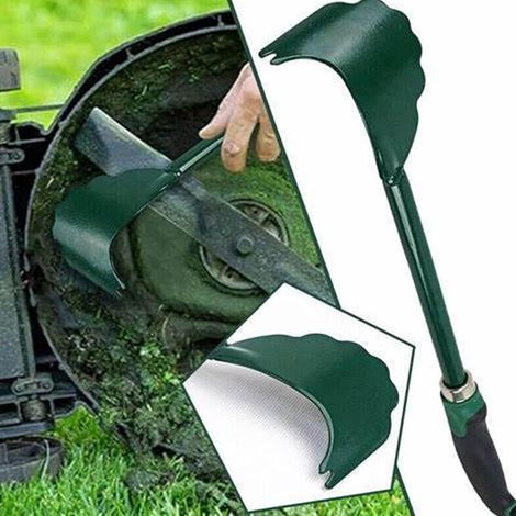 Outil de nettoyage de tondeuse à gazon en métal de 25 cm (9,8 pouces), grattoir facile à nettoyer pour le châssis de la tondeuse. (1/5)
