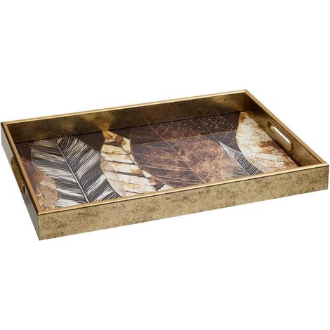 Plateau de Service Déco "Calvi" 44cm Marron (1/2)