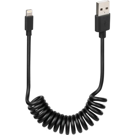 Cavo a spirale Usb  Apple 8 Pin - 100 cm - Nero (1/2)