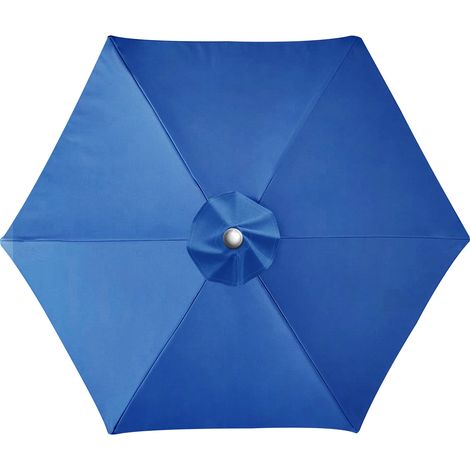 (Bleu foncé, 2M, 6 côtes) Tissu polyester, tissu de remplacement pour parasols de terrasse, imperméable et pare-soleil. (1/5)