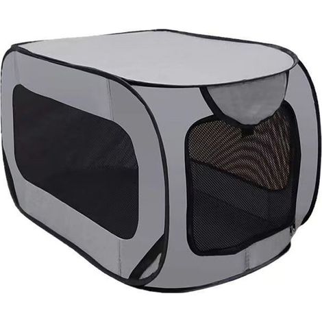 Caisse de Transport pour Chien Parc Pliable Cage Portative Clôture pour Animaux de Compagnie en Tissu Oxford Imperméable Plaqué Respirant pour (1/5)
