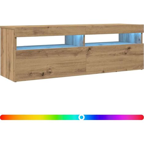 Maison Exclusive - TV-Schrank mit LED Artisan-Eiche 120x35x40 cm (1/5)
