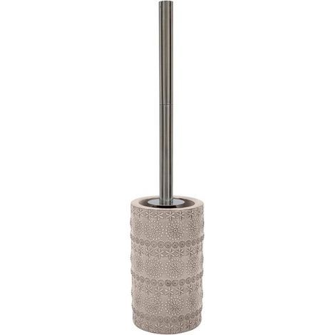 Brosse Wc avec support Porcelaine RELIEF Beige Spirella (1/2)
