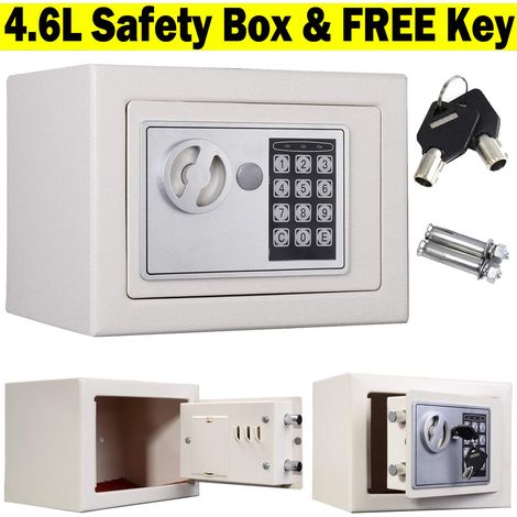 DIGITAL SECURE SAFE BOX ELECTRONIC HIGH SECURITY HOME OFFICE MONEY SAFETY STEEL (1/5)