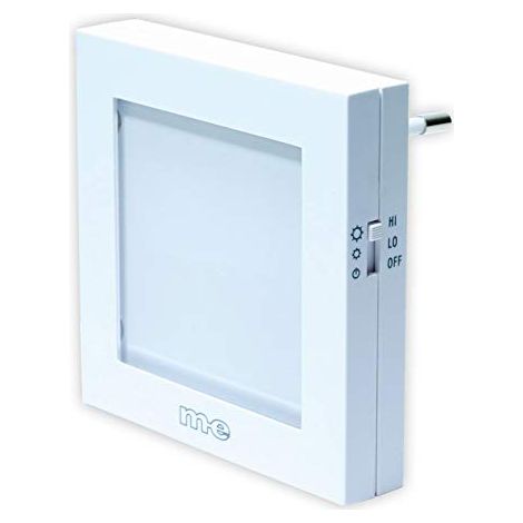 m-e modern-electronics 4250109110445 Lampada notturna Quadrato LED (monocolore) Ambra Bianco (1/3)