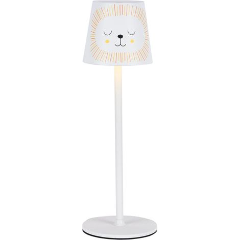Lámpara de Mesa LED 3W Portátil de Metal con Batería USB Recargable Anisa Amarillo.Li-ion