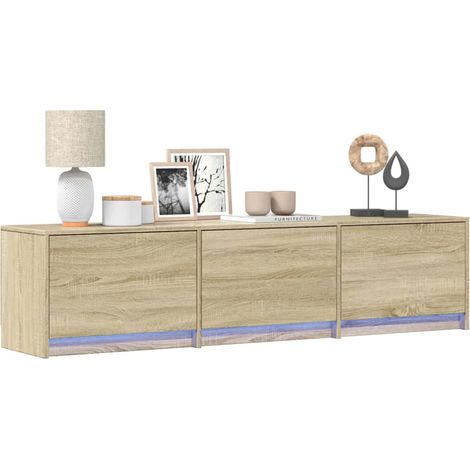 Maison Exclusive - Mobile TV con led Sonoma 165 x 34 x 40 cm Legno multistrato