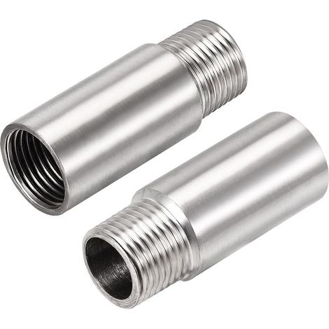 Bras d\'extension pour pommeau de douche (Lot de 2) — 60 mm, Acier inoxydable, 1/2" PT — Accessoires de salle de bain (1/5)