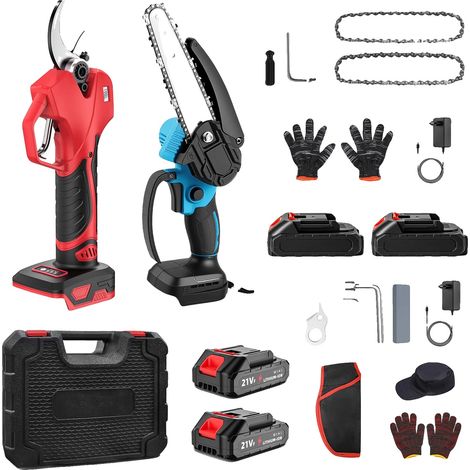 Scie à élaguer portative, moteur sans balais, haute efficacité, Ensemble de batteries Style K-4 (1/2)