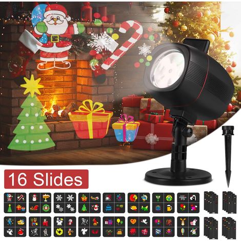 Projecteur lumineux de Noël étanche – télécommande, diapositives, jardin et chambre (1/5)