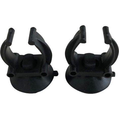 2 Pièces Aquarium Ventouse Durable Conception Pratique Pince En Caoutchouc Air Tube Ventouse Fournitures Pour Animaux De Compagnie Noir (1/5)