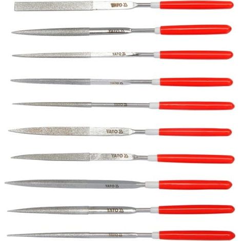ENSEMBLE DE FICHIERS DE DIAMANT 140/50 , 10 PIÈCES , TOUT DROIT , LIME DIAMANT YATO YT-6144