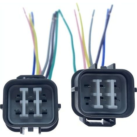 Connecteur mâle pour moteur de lève-vitre électrique avec capteur d'oxygène compatible avec les modèles Accord, Civic, Odyssey, Fit, Lingpai et CRV -- JB1966-6P
