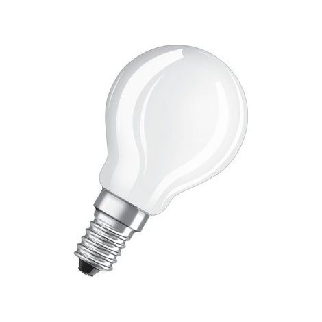Ampoule LED retrofit sphérique 3W dépolie Lumière blanc chaud OSRAM (1/2)
