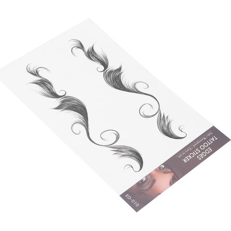 Autocollant frontal capillaire imperméable, tatouage cheveux naturel pour femmes, sticker ED-10 (1/5)