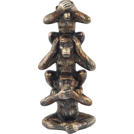 Signes Grimalt Figure di figura animale  Figura 3 animali d'oro 6x9x20cm 77126