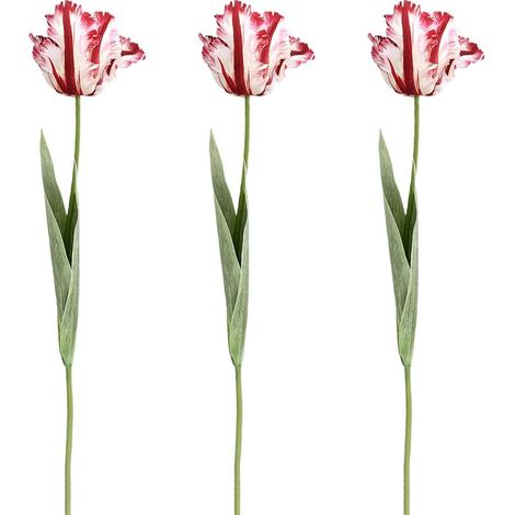 Fleurs artificielles, décoration intérieure, collection, plantes et pots artificiels, modèles 3D rustiques (3 pièces), tulipes, fleurs artificielles polyvalentes (1/5)