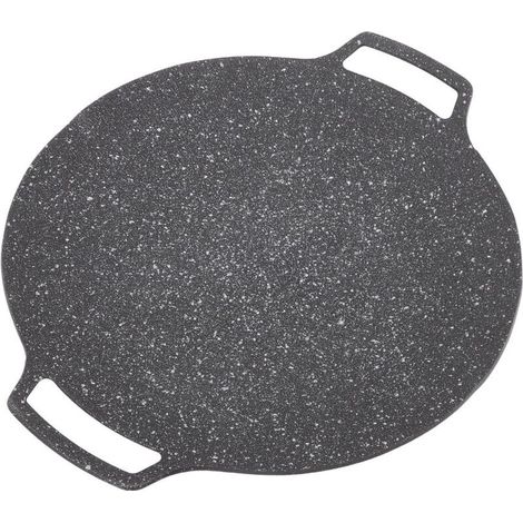 Grille de Barbecue Ronde Coréenne, Plaques de Cuisson, Ustensiles de Cuisine, Poêle à Griller pour Cuisinière, Poêle à Frire Circulaire, Plaque de Barbecue Coréenne, Ustensiles de (Type de gaz (1/4)
