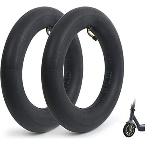 Chambre A Air - 10 X 2.125 Pouces - Double Epaisseur - Valve Coudée - Pour Scooter Electrique - Lot De 2