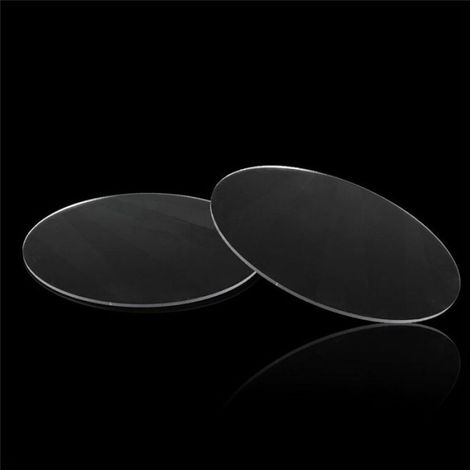 3X Miroir Transparent de 3 mm D'Épaisseur Disque Rond Acrylique DiamÈTre: 100mm (1/5)