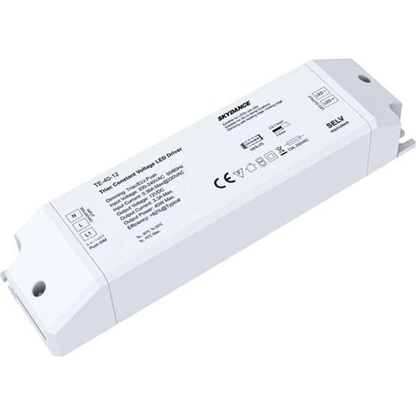 Alimentatore Dimmerabile CV 12V 40W Triac ELV Pulsante N.O. Varialuce Su 220V Per Striscia Led TE-40-12