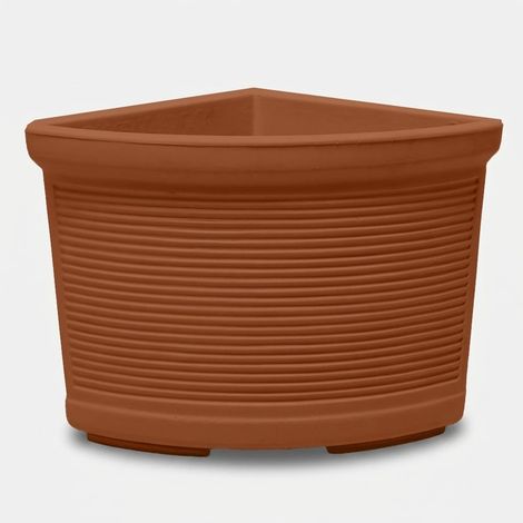 Jardinière d'angle d'extérieur en polyéthylène Millerighe Orizzontale - Rouge (1/3)